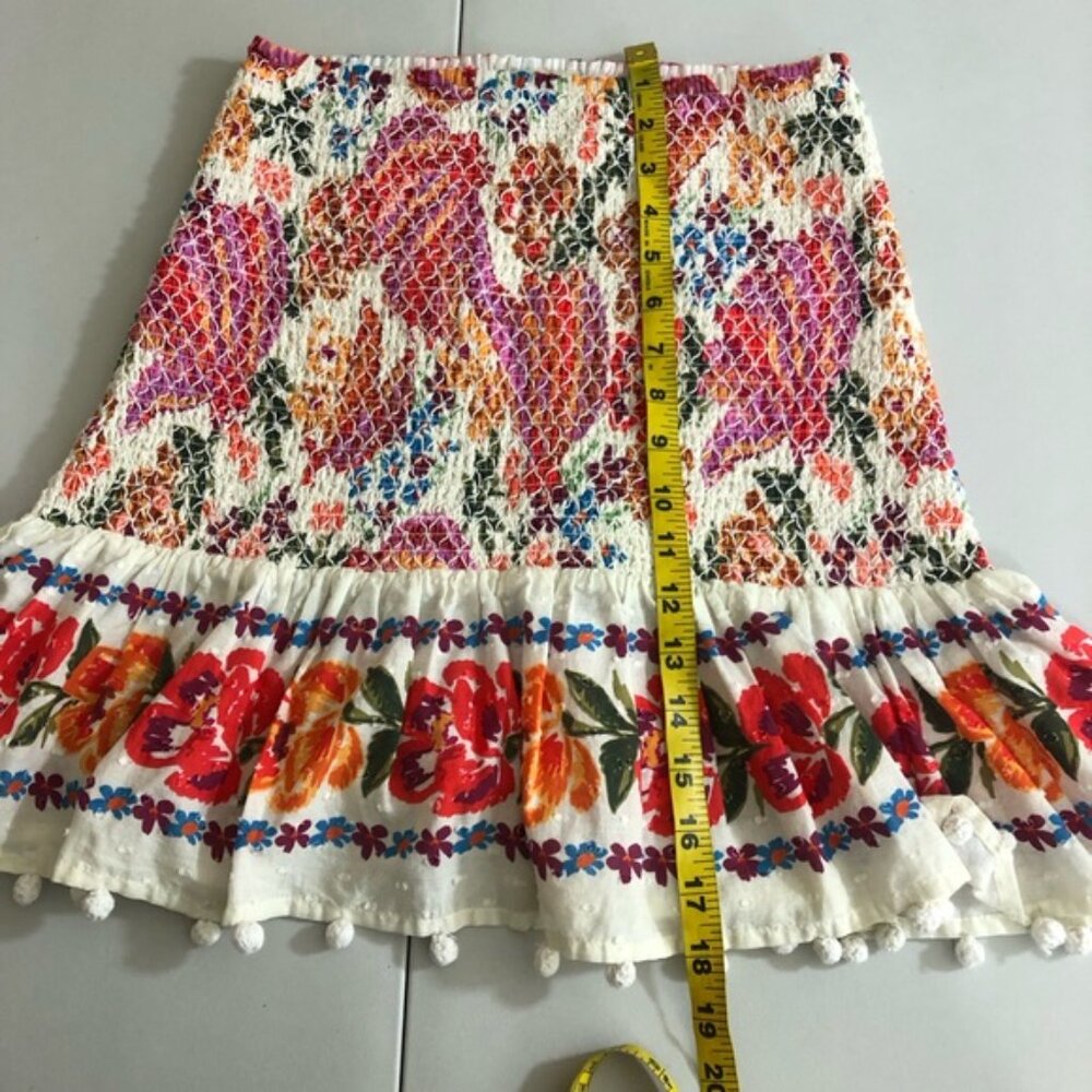 Farm Rio Spring Bananas Ruched Mini skirt size small - Picture 10 of 11